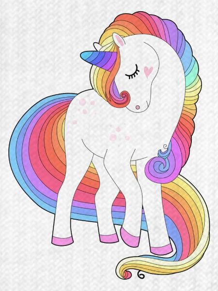 Verzaubertes Regenbogenmähnen-Einhorn