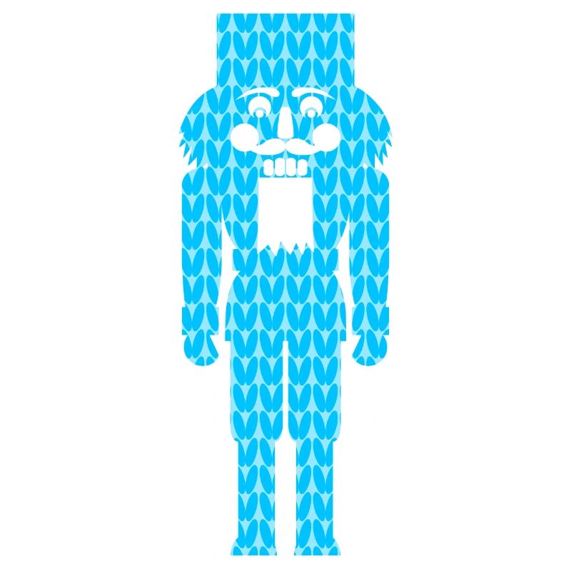 Nutcracker Knitting Pattern Pattern Blue Christmas