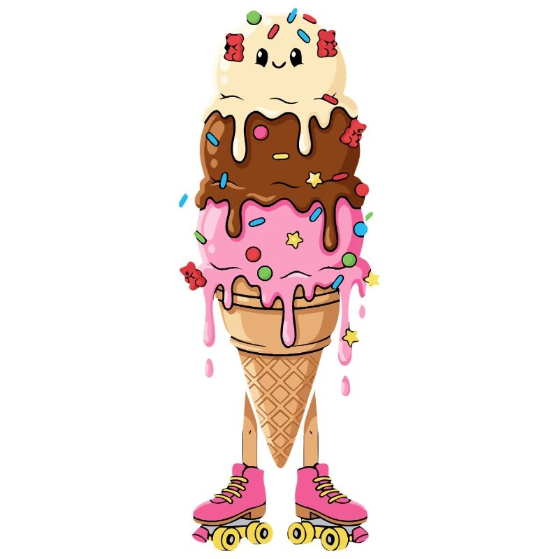 Kawaii Eis Rollschuhe Retro