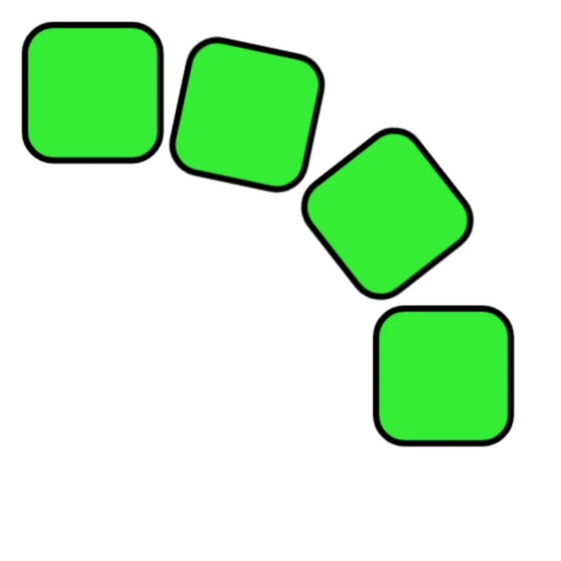 Grüne Quadrate Sequenz