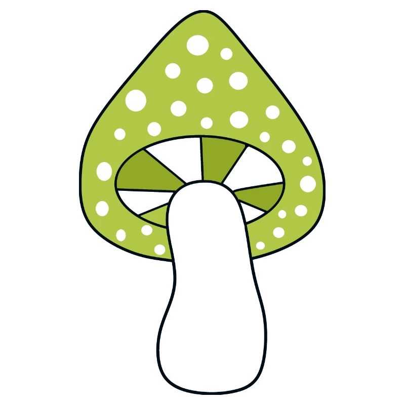 Mushroom green fly agaric pattern customizable