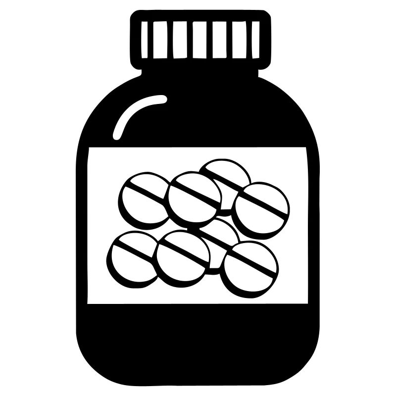 Pot de pilules pour pharmacie