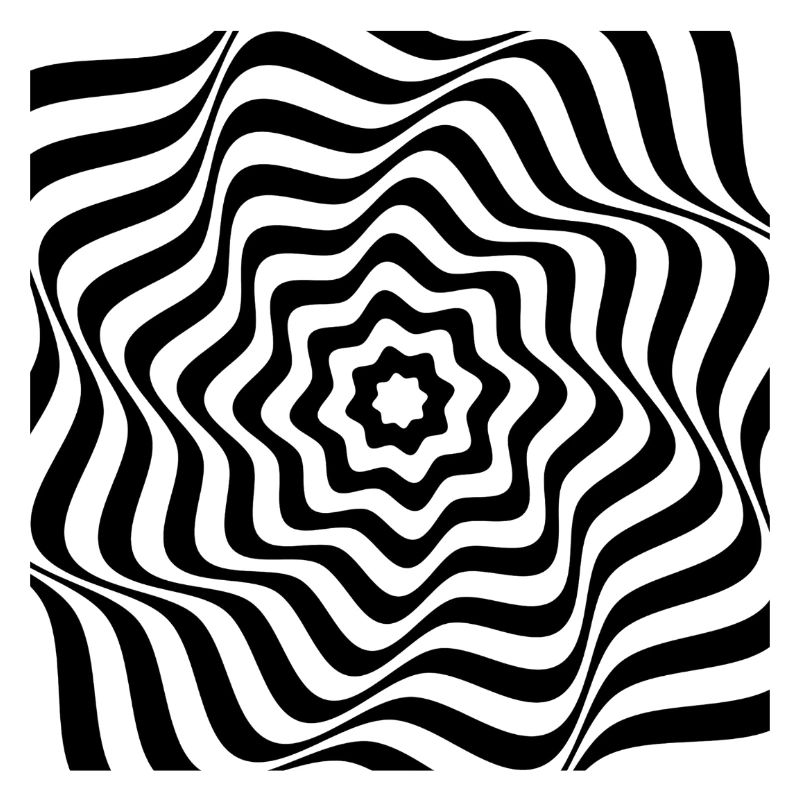 Hypnotic Black Spiral Pattern