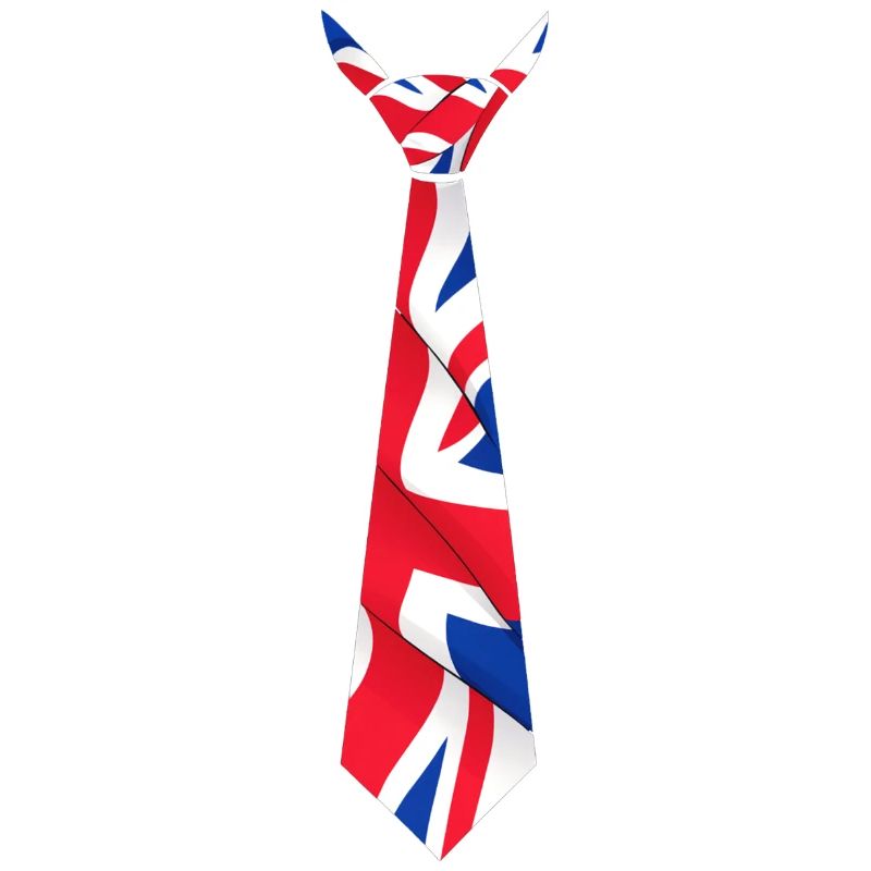 Union Jack Flag Motif Tie
