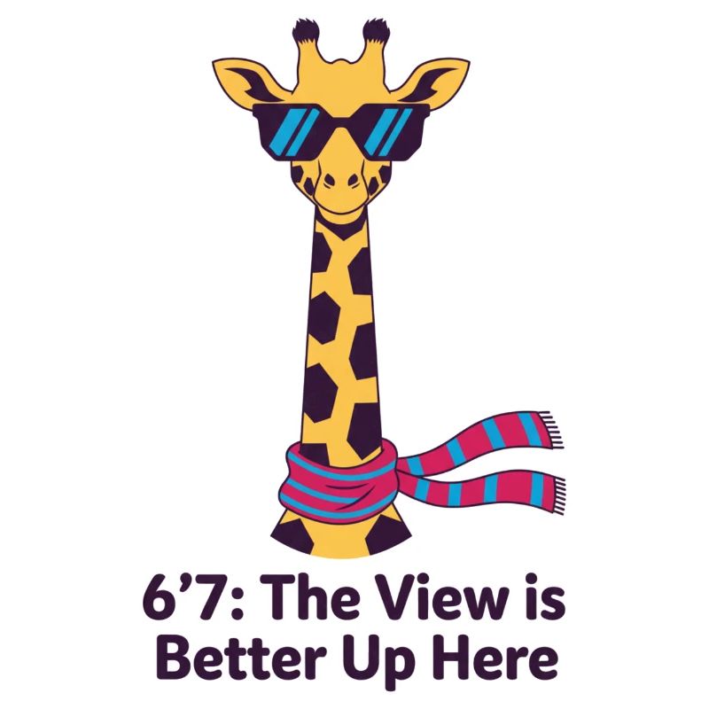 Tall Giraffe 6'7 The View Is Better Up Here