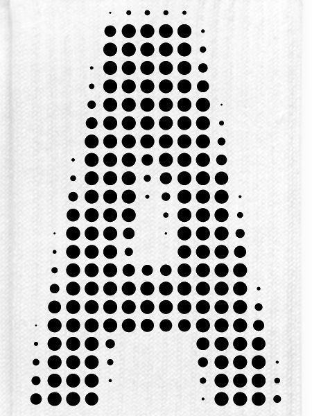Buchstabe A – Punktmuster Initial Design