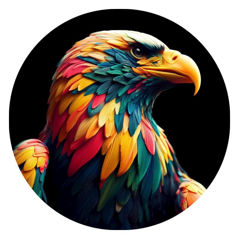 Adler mit bunten Federn