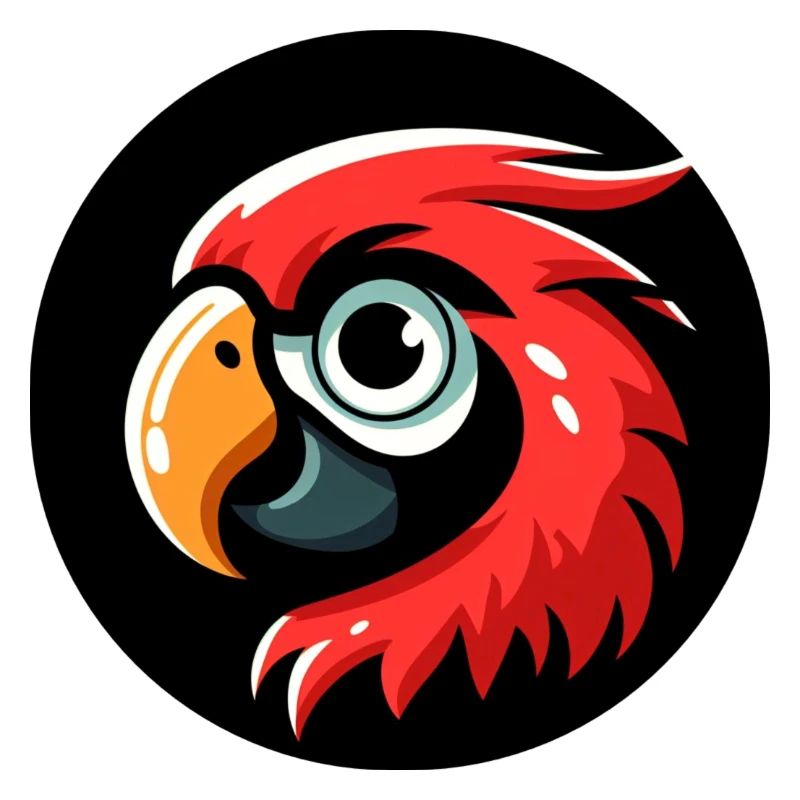 Parrot head in comic style