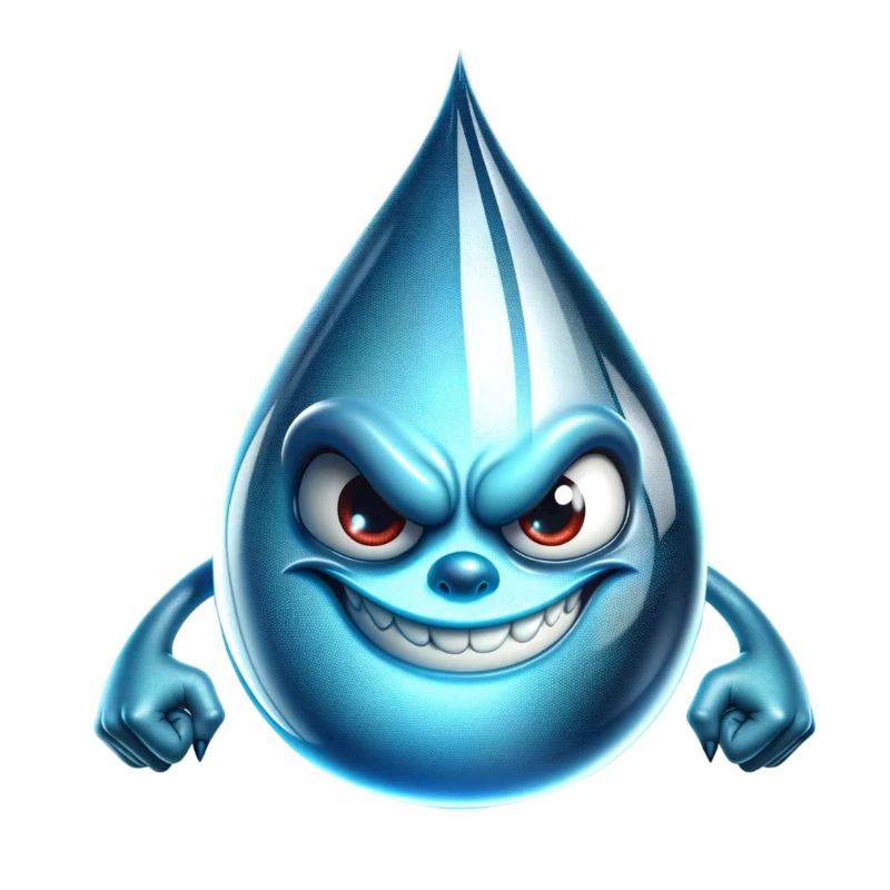 Goutte d’eau désagréable