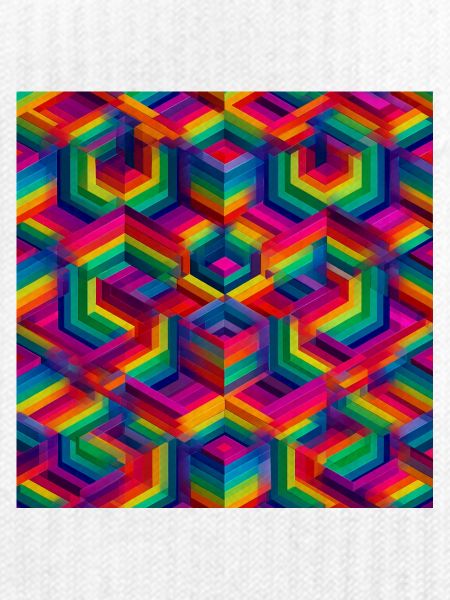 Bunte Geometrische 3D-Illusion