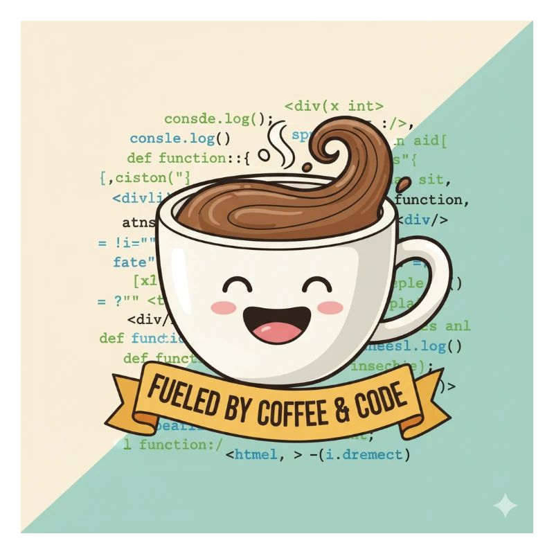 Happy Coffee Becher und Code