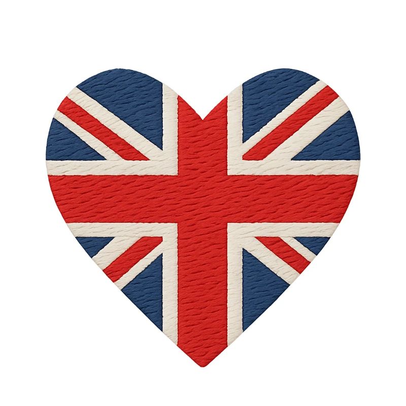 Coeur Drapeau Union Jack Uk