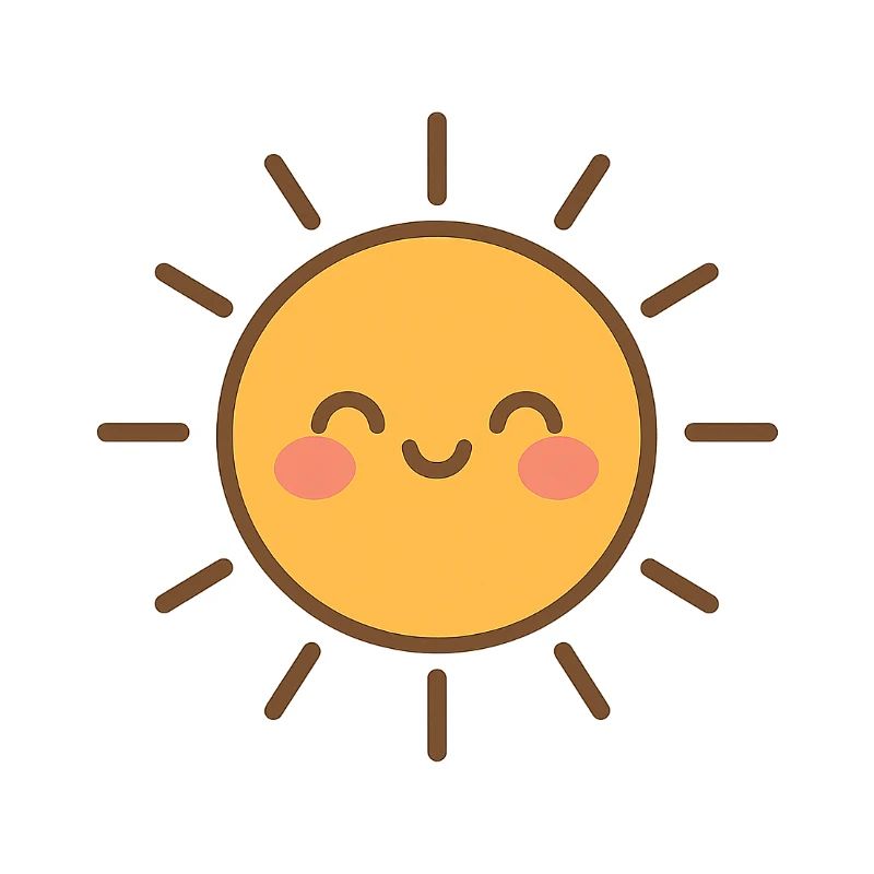 Sonne Süßes Lächeln