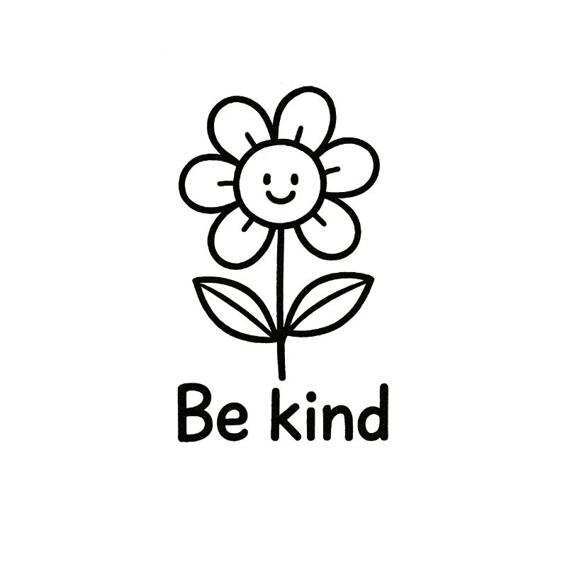 Fleur joyeuse avec message