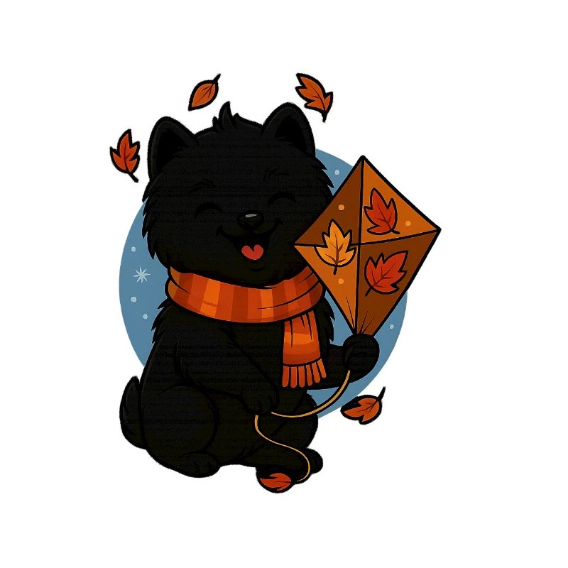 Petit chien d’automne avec dragon