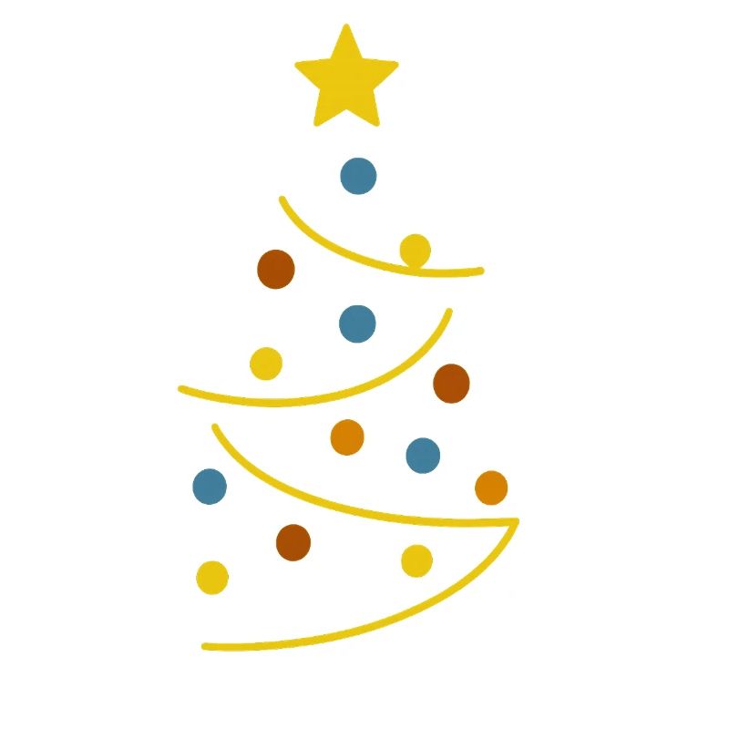 Arbre de Noël coloré et graphique