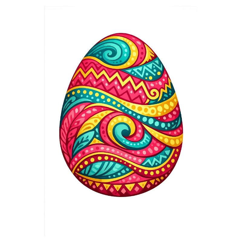Colorful spiral Easter egg