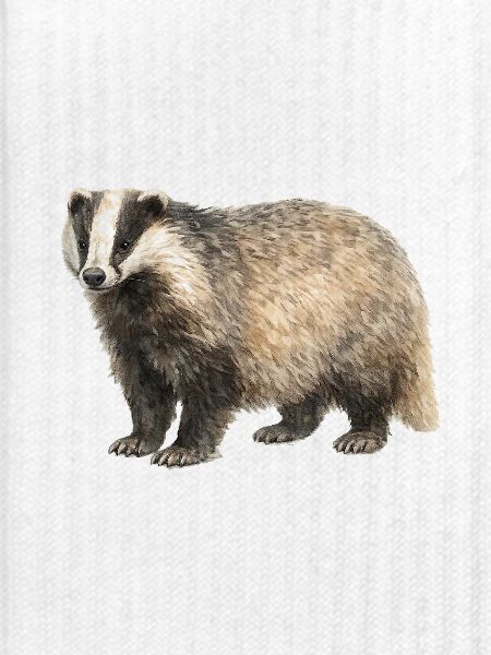 Aquarell-Badger Illustration