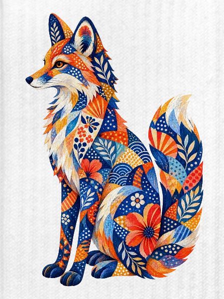 Patchwork Fuchs Blumenmuster