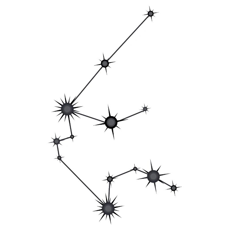 Wassermann Sternbild Sternzeichen Schwarz Grau