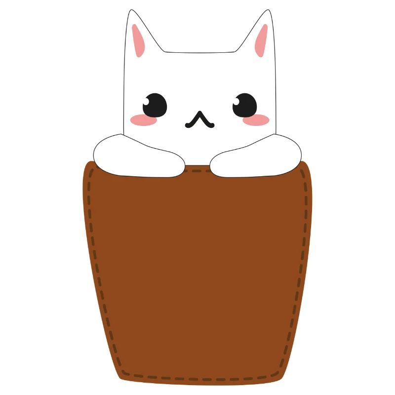 Chat dans la poche poitrine
