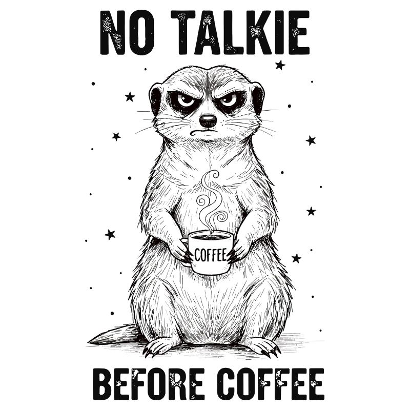 Pas de conversation devant un suricate amateur de café