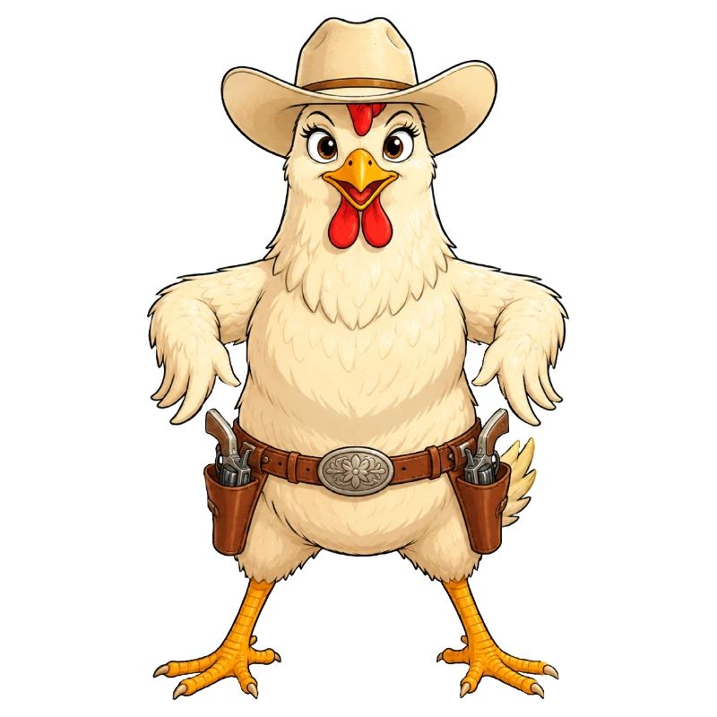 Huhn in Western Pose
