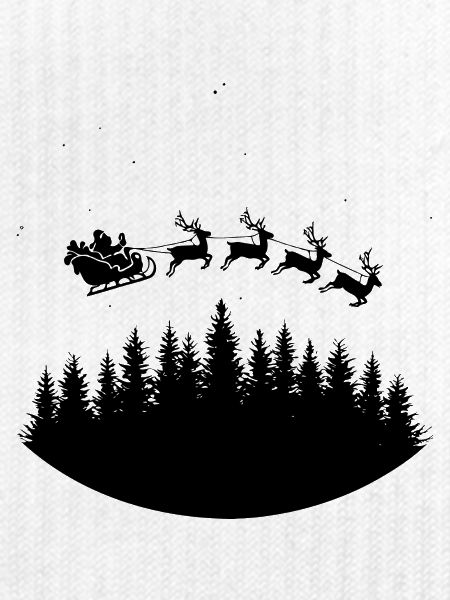 Weihnachtsmann Schlitten Rentiere