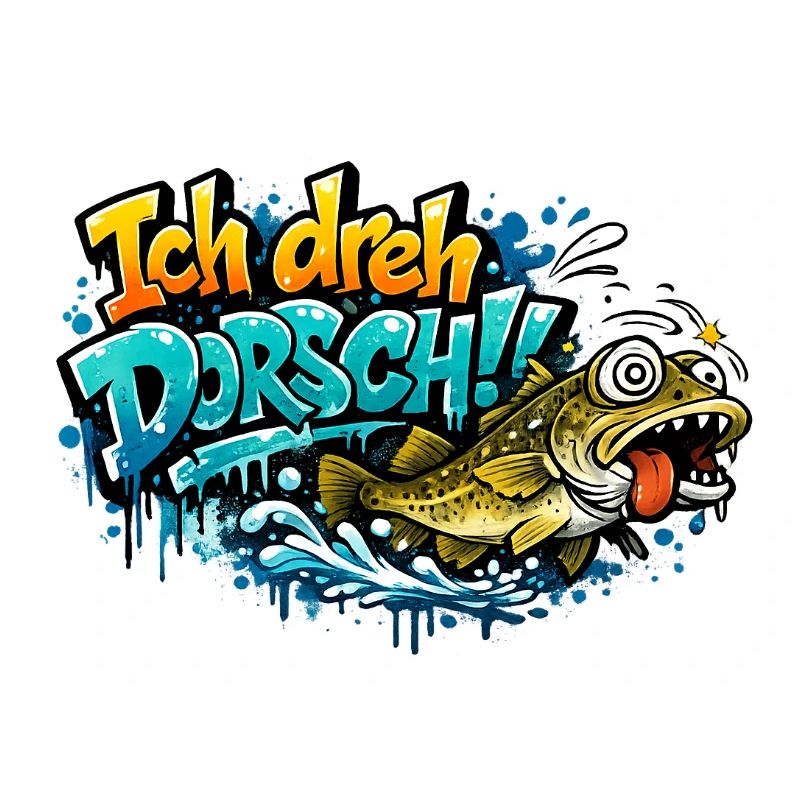 I Shoot Cod Graffiti Fish