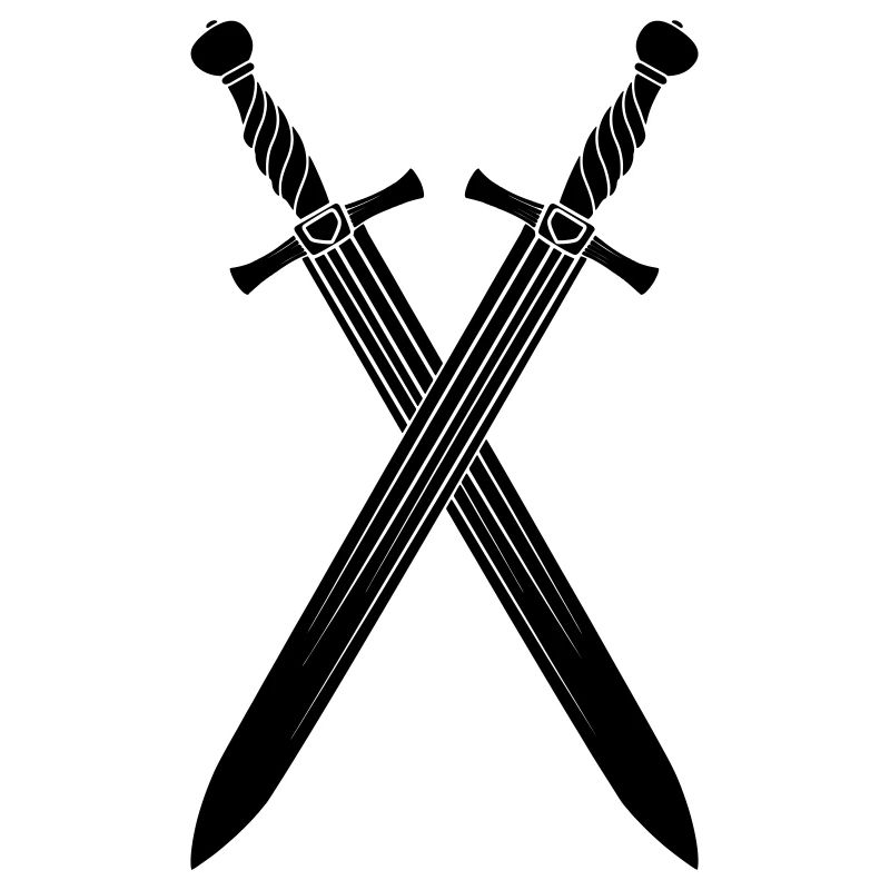 Épée deux épées croisées