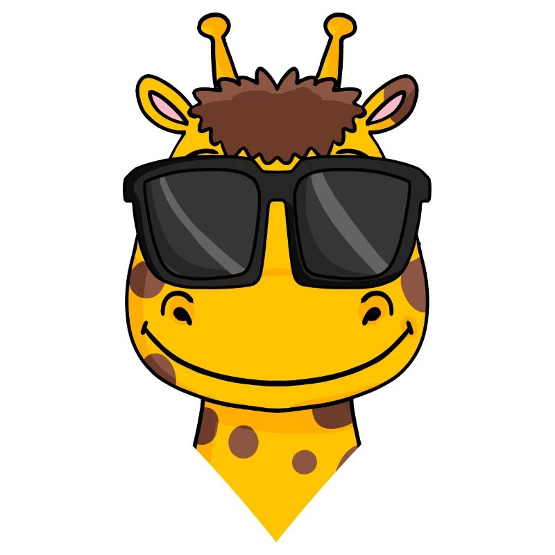 Giraffe mit Brille