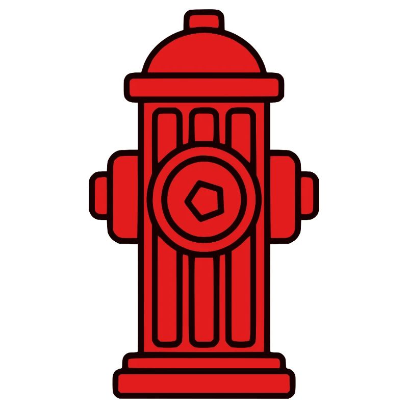 Classic Bold Red Fire Hydrant