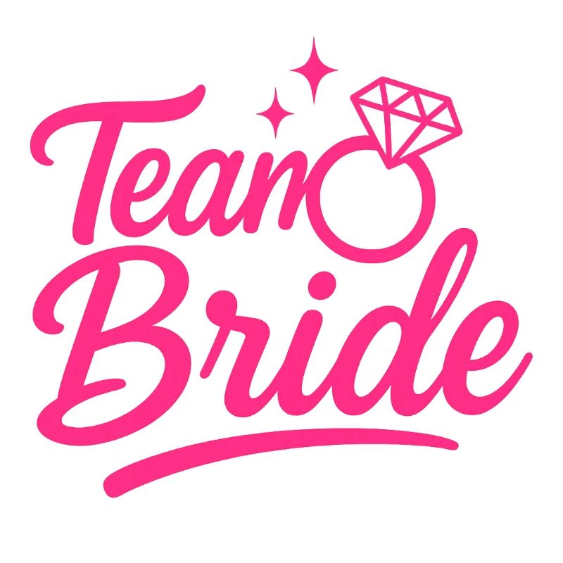 Team Bride Pink Ring Script