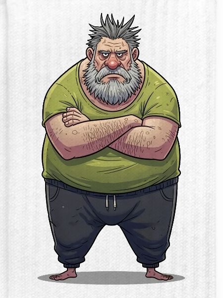 Grummelnder Riese Cartoon