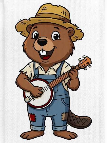 Biber mit Banjo