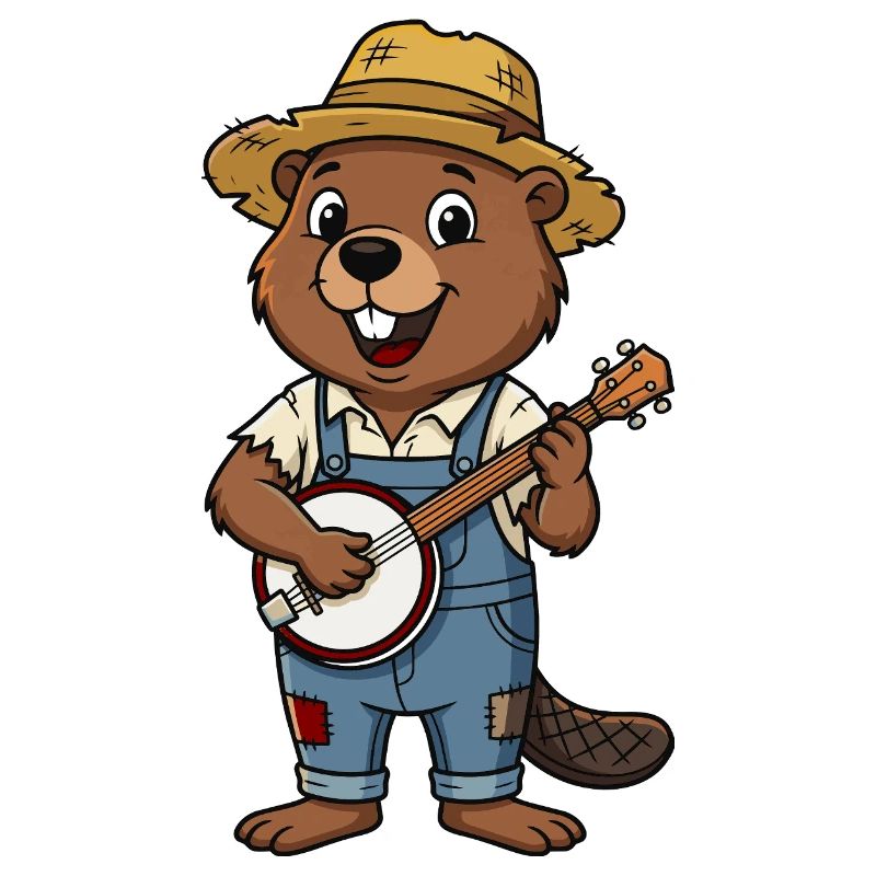Castor avec banjo