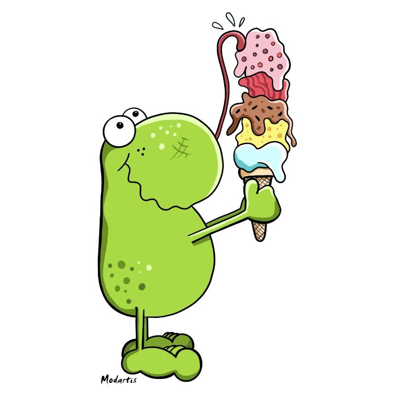 Frosch mit Eis