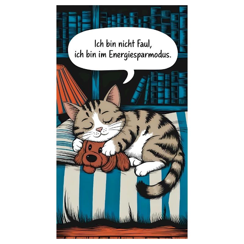 Cat in energy-saving mode