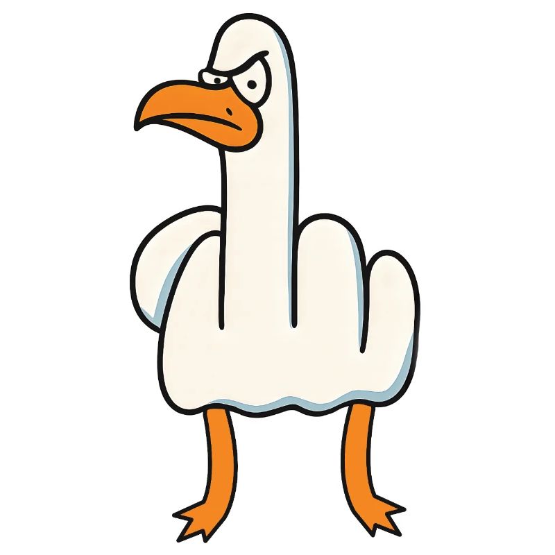 Middle Finger Goose Sarcasm