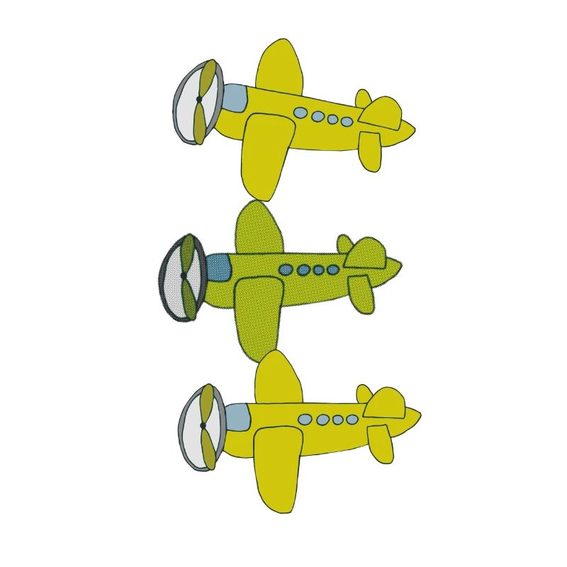 flugzeug 3fach