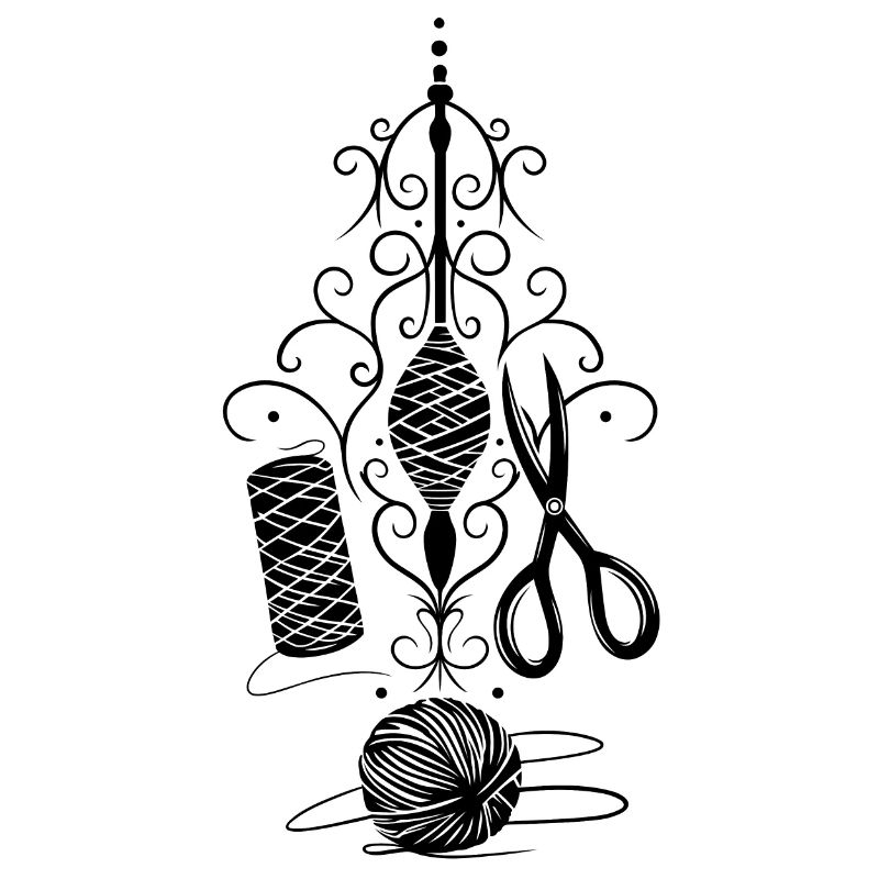 Norns Symbols Spindle Scissors Wool