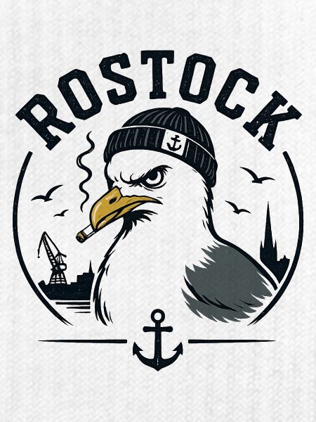 Rostock Möwe mit Pfeife
