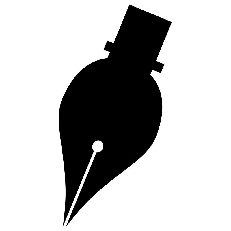 Logo de stylo d’écriture ou de stylo à encre pour écrivain