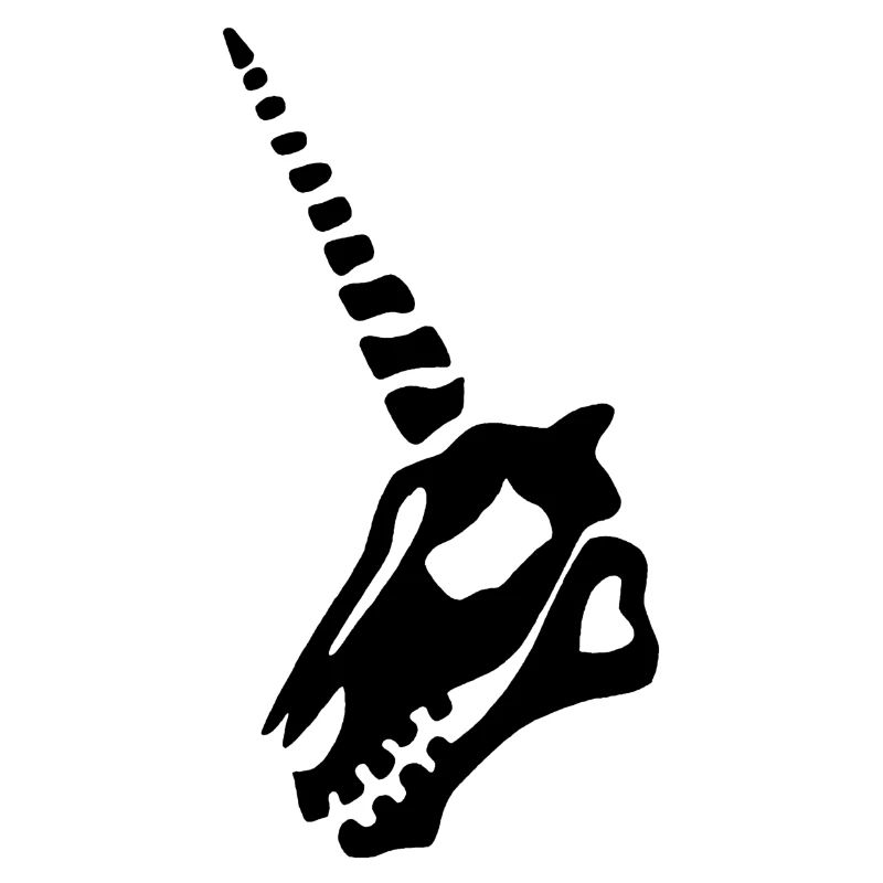 schwarzer Einhornschädel