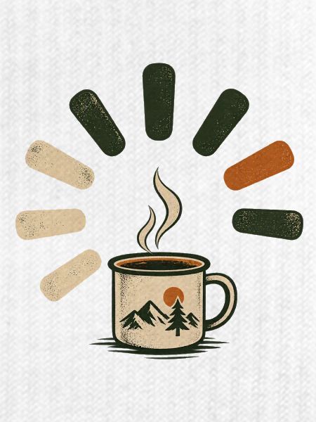 Dampfende Kaffeetasse