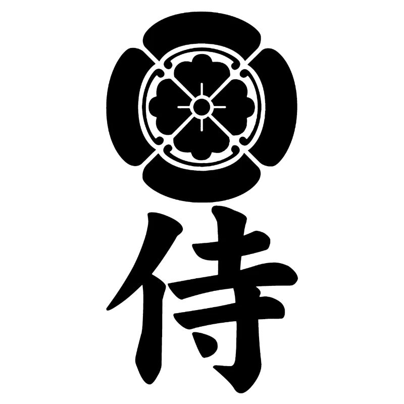 Samurai emblem af Oda klanen (sort)
