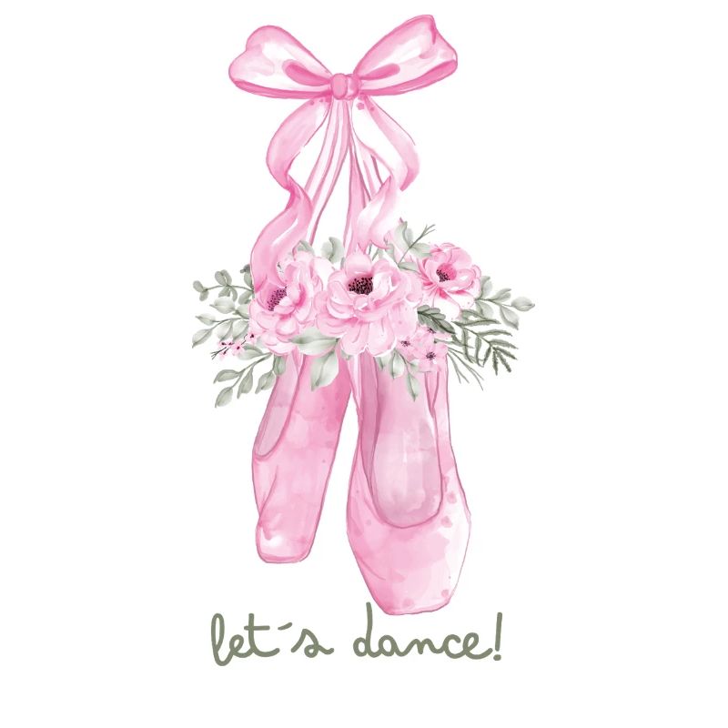Rosa Ballettschuhe mit Blüten