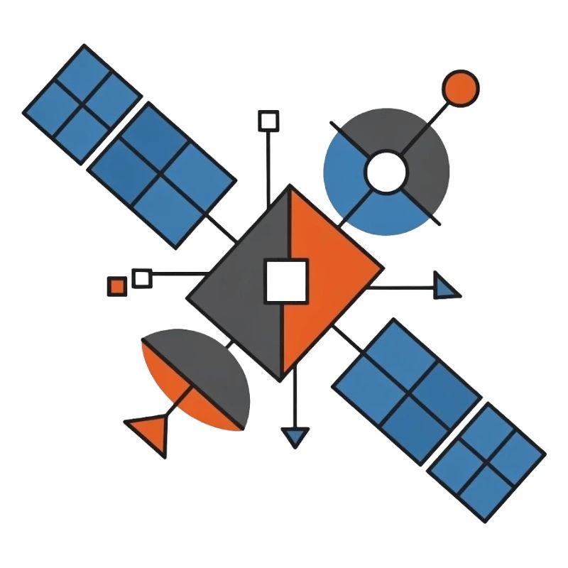 Futuristic Geometric Satellites