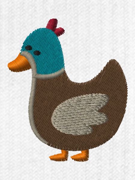 Embroidered duck