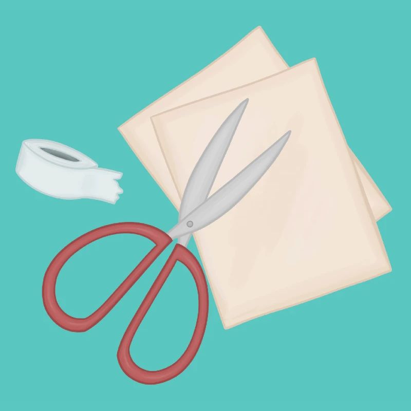 Studio de papier motif de ciseaux créatifs